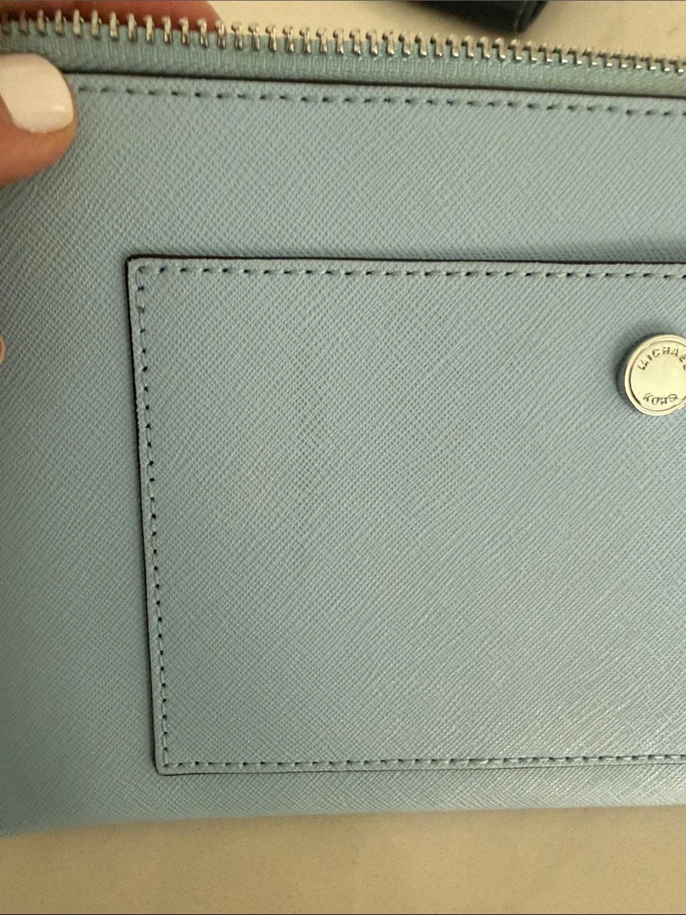 Michael Kors Light Blue Wristlet Clutch